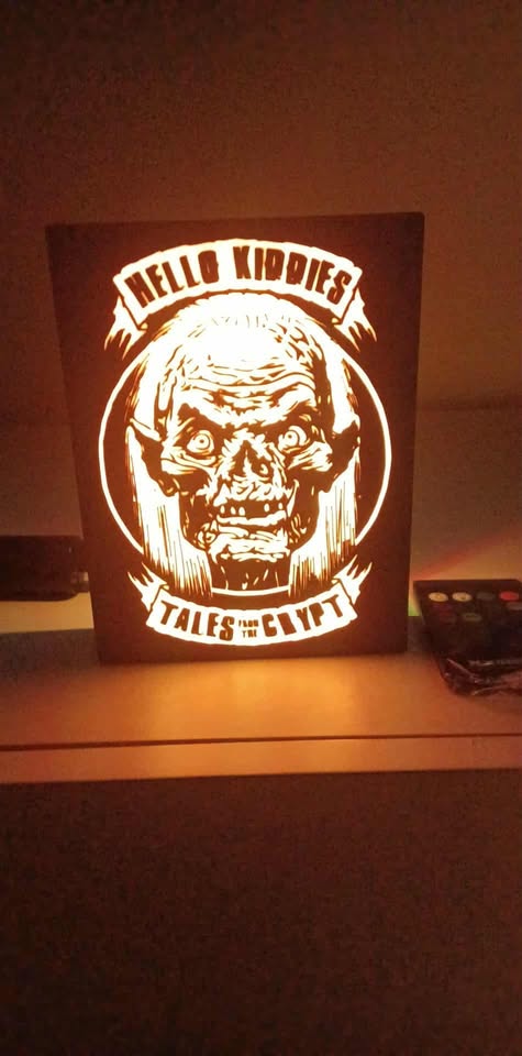 Tales From The Crypt LED light box – custom 3D printed – Lit Layer Creations